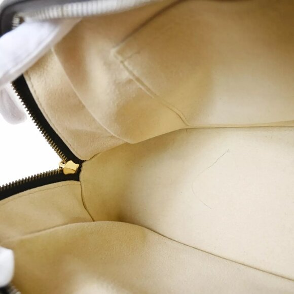 LOUIS VUITTON Manhattan PM Hand Bag Monogram Leather Brown Gold - Picture 2 of 16